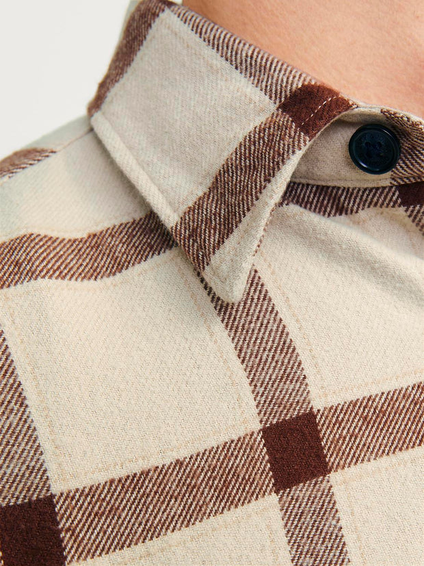 FREDERIKSBERG FLANNEL SHIRT LS - OATMEAL