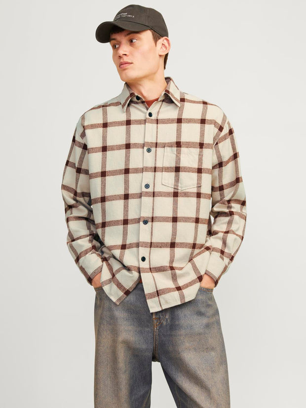 FREDERIKSBERG FLANNEL SHIRT LS - OATMEAL