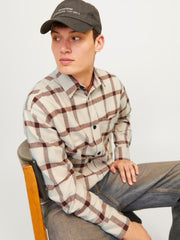 FREDERIKSBERG FLANNEL SHIRT LS - OATMEAL