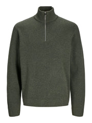 MILANO KNIT HALF ZIP PULLOVER - PEAT