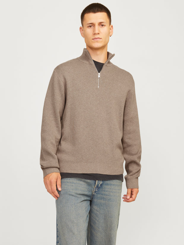 MILANO KNIT HALF ZIP PULLOVER - GRIEGE