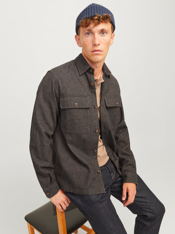 RAYMOND BUTTON DOWN SHIRT - SLATE BLACK