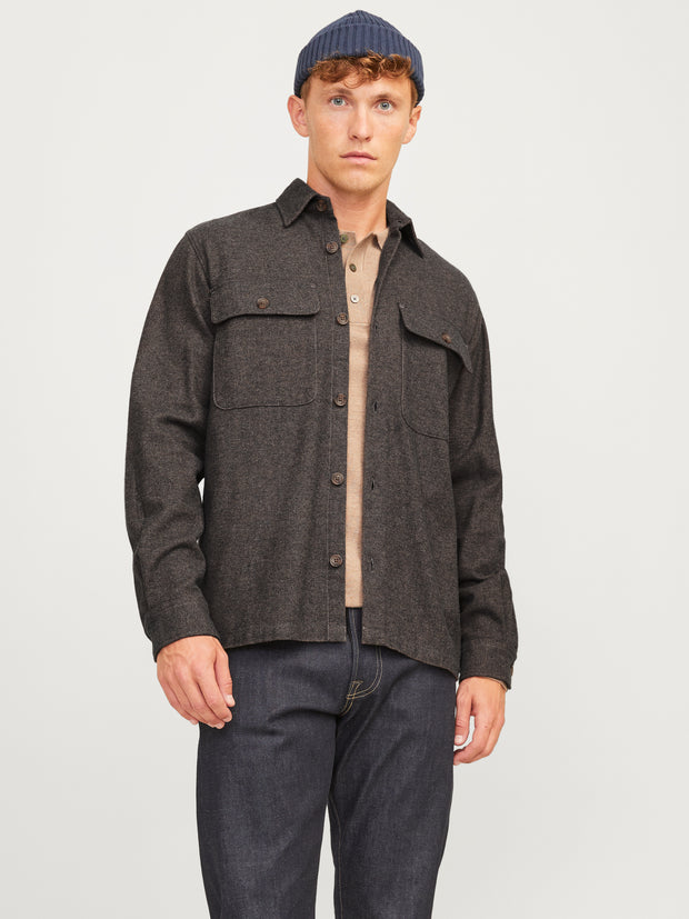 RAYMOND BUTTON DOWN SHIRT - SLATE BLACK