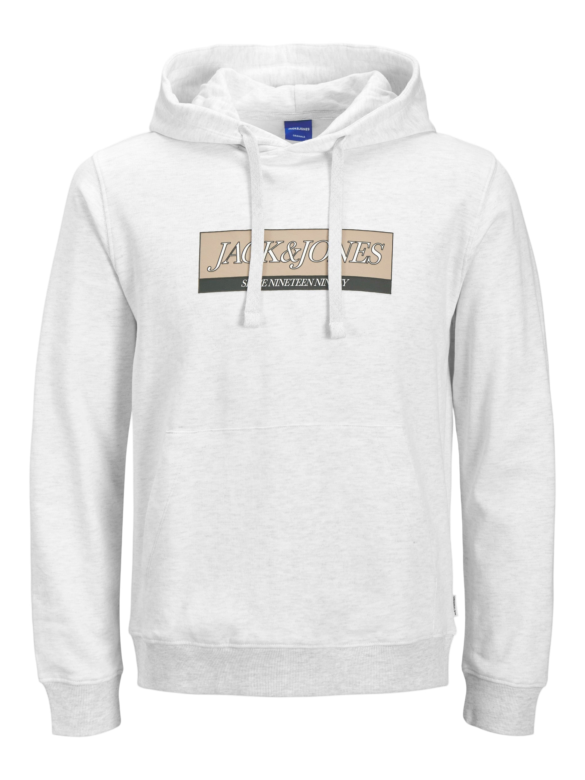 JJ ORINWOOD BLOCK BRANDING HOODIE - BRIGHT WHITE