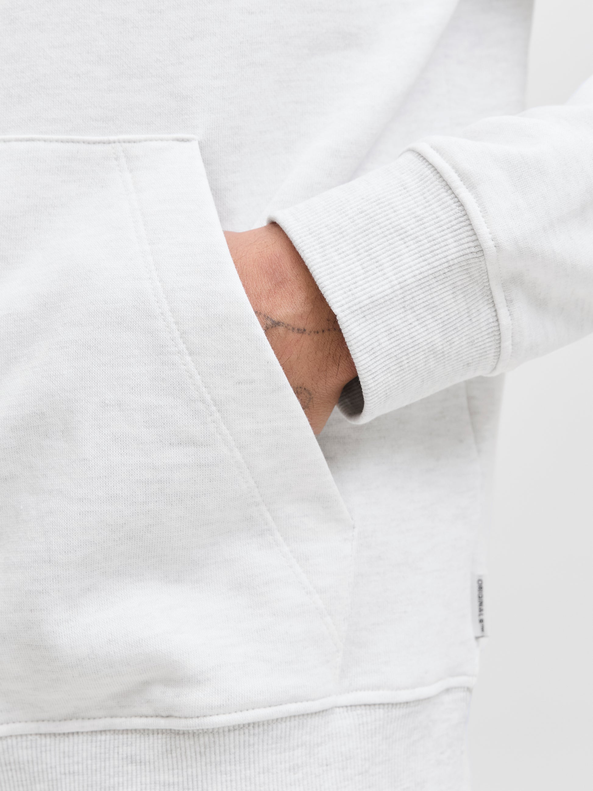 JJ ORINWOOD BLOCK BRANDING HOODIE - BRIGHT WHITE