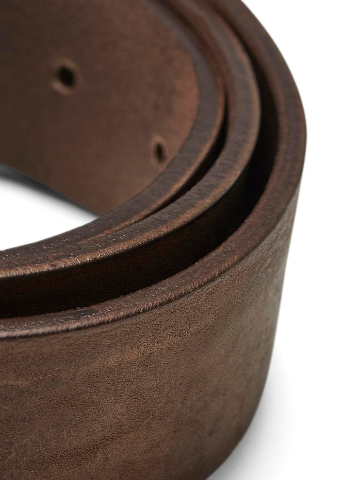 VICTOR LEATHER BELT - MOCHA BISQUE