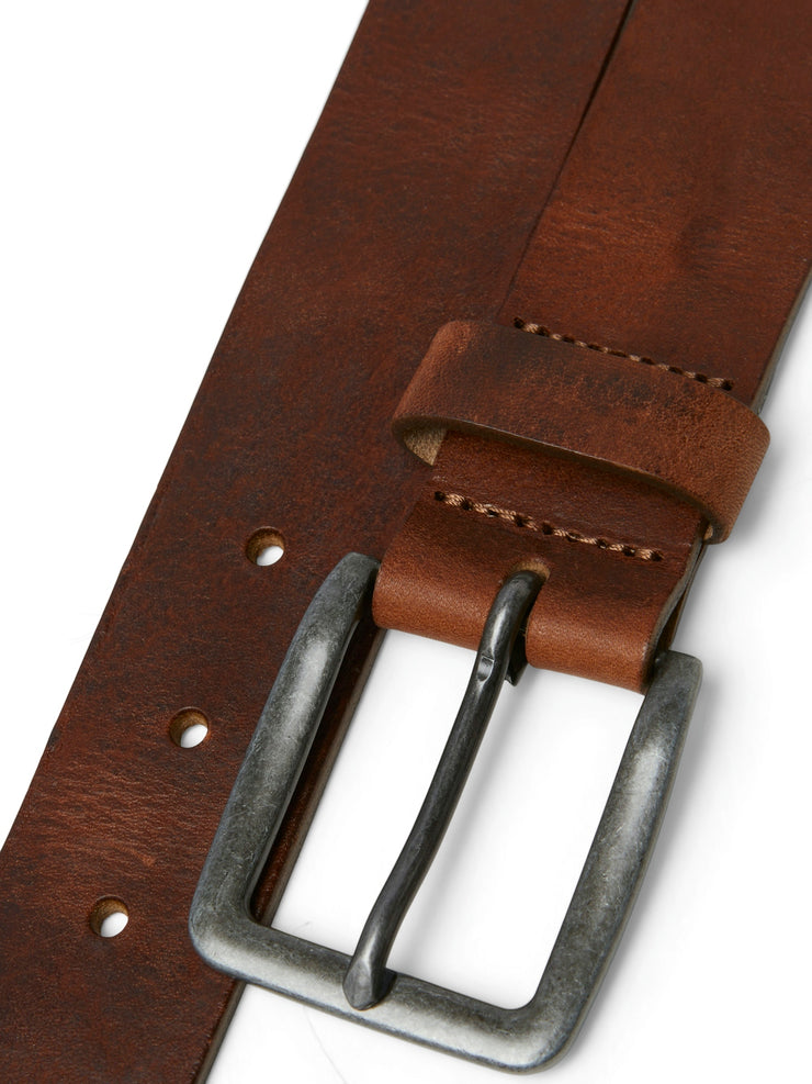 VICTOR LEATHER BELT - MOCHA BISQUE