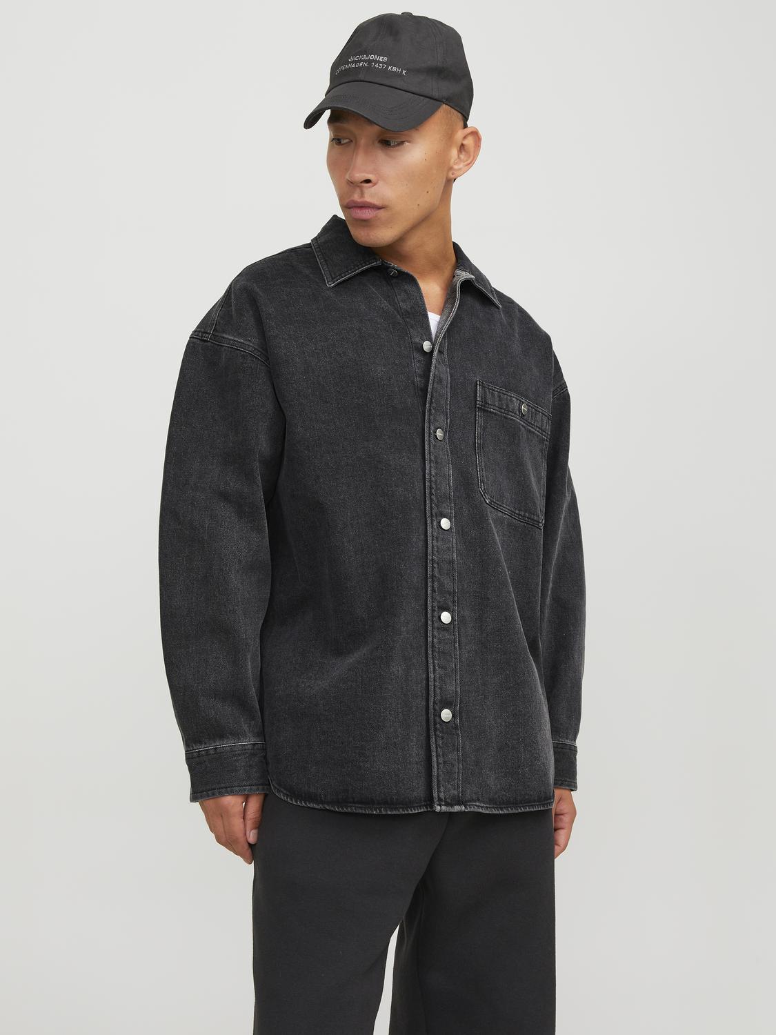 SANTORINI DENIM OVERSHIRT - BLACK DENIM