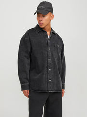 SANTORINI DENIM OVERSHIRT - BLACK DENIM