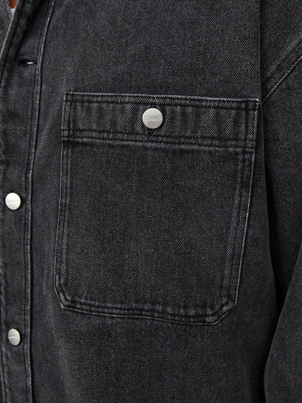 SANTORINI DENIM OVERSHIRT - BLACK DENIM