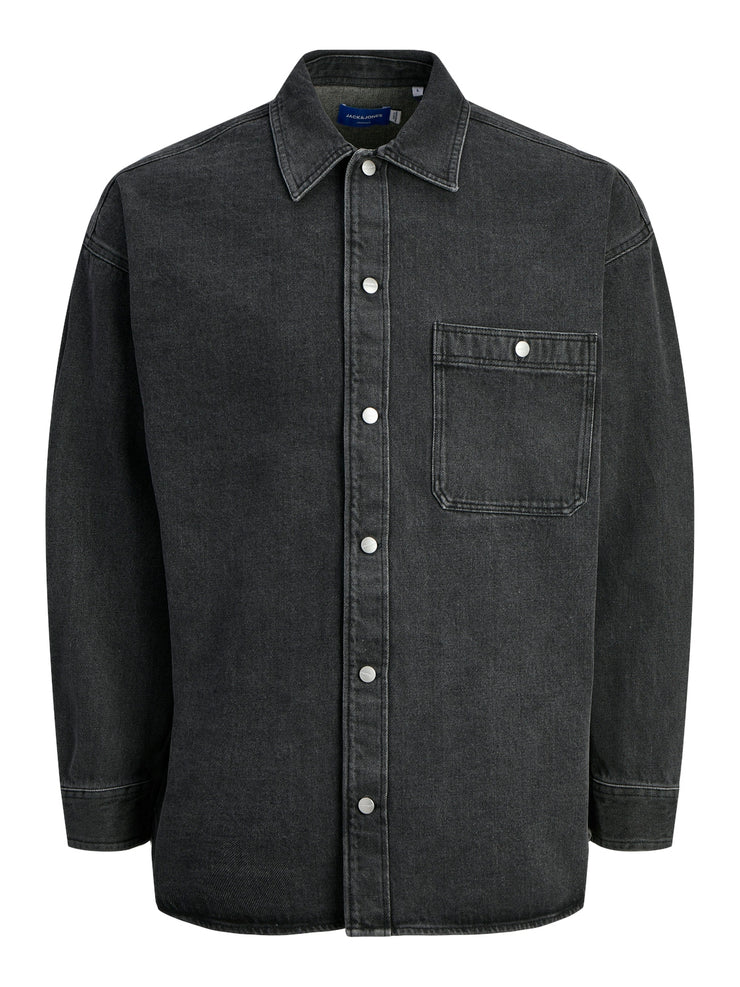 SANTORINI DENIM OVERSHIRT - BLACK DENIM