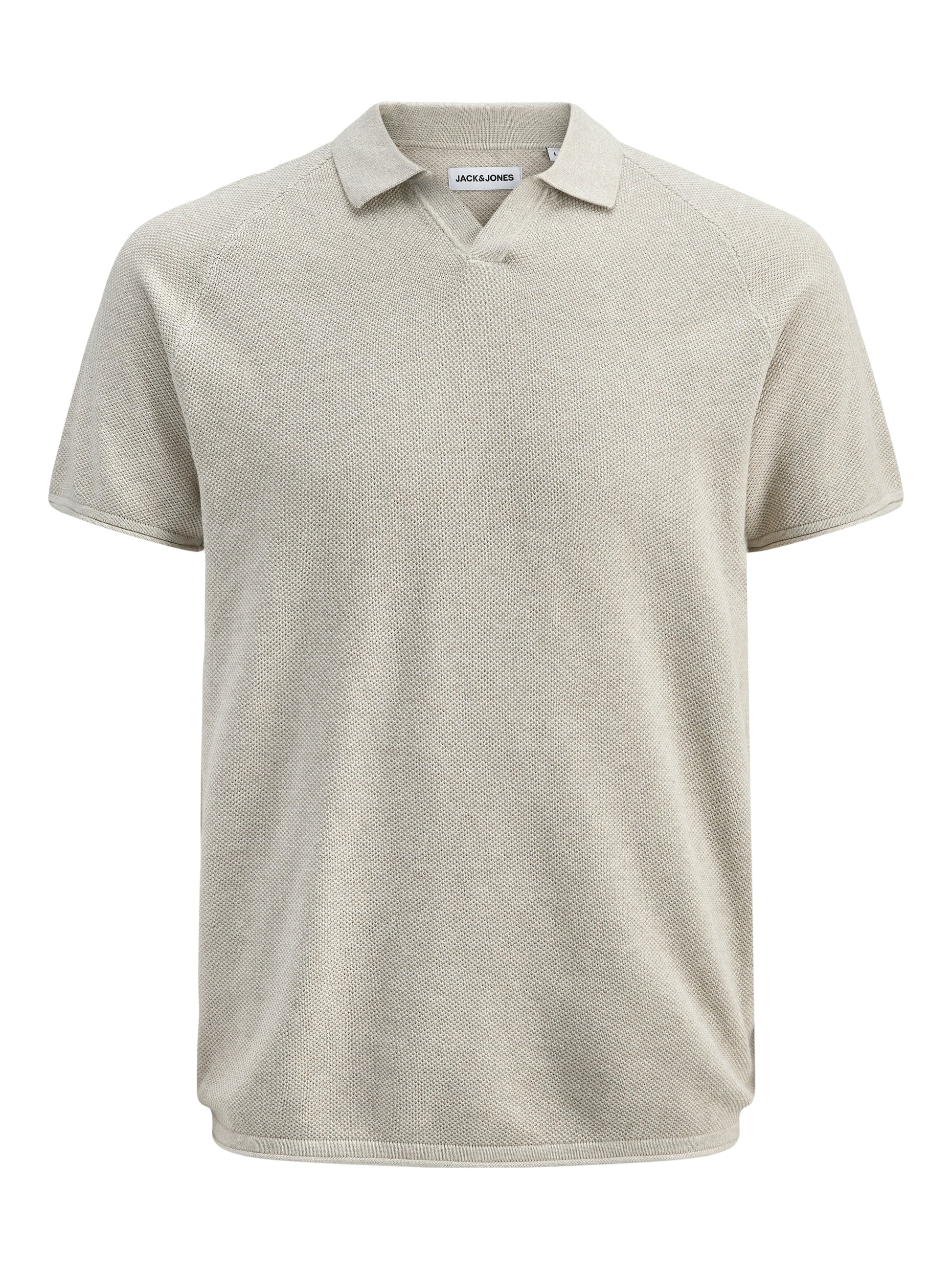 JJ HILLSPLIT NECK TEE - OATMEAL