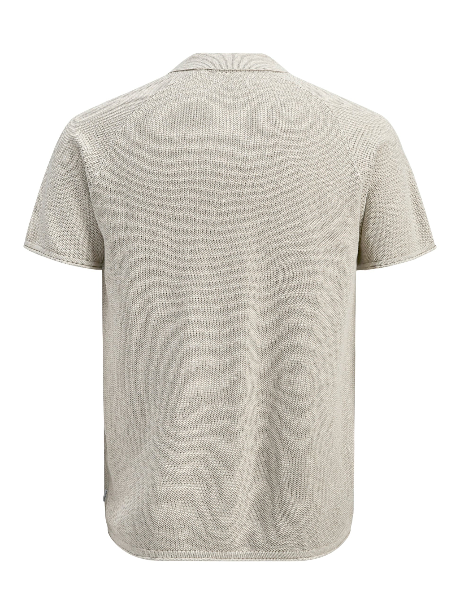 JJ HILLSPLIT NECK TEE - OATMEAL