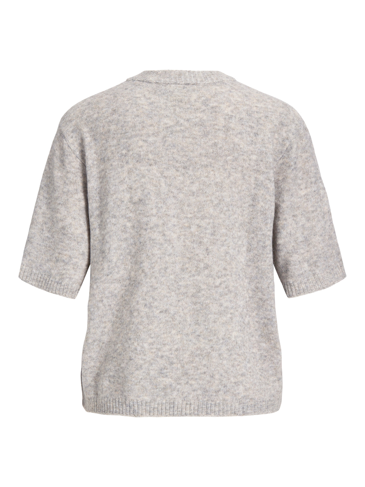JJXX VALERIA SS KNIT SHIRT - LIGHT GREY MELANGE