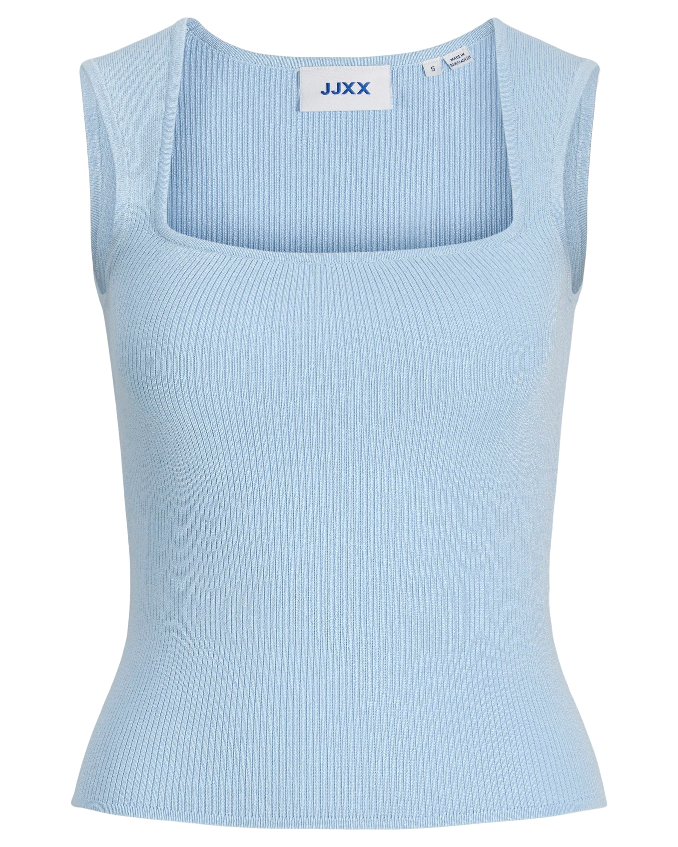 JJXX POSIE SQ NECK RIBBED TANK - SKYWAY