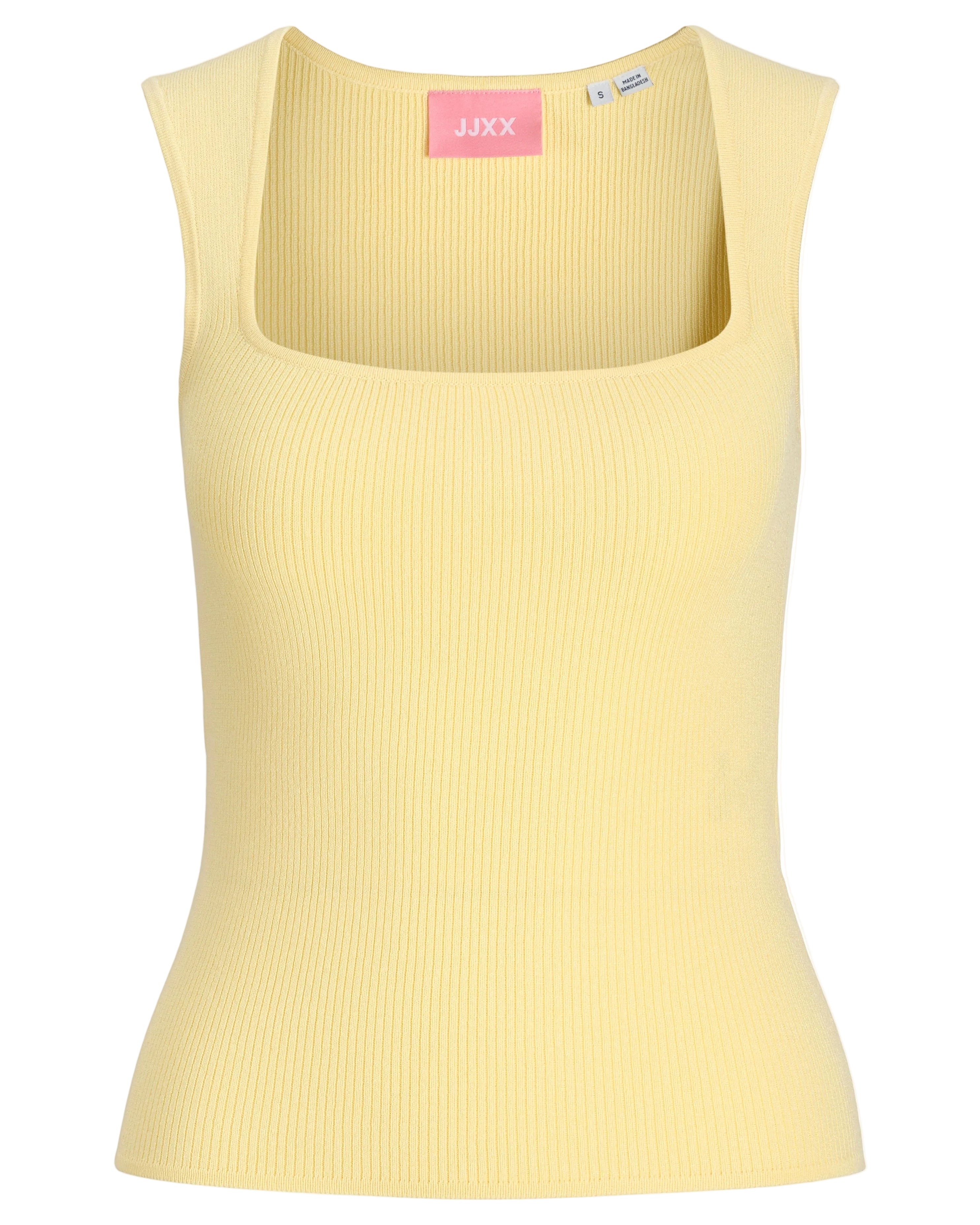 JJXX POSIE SQ NECK RIBBED TANK - SUNLIGHT