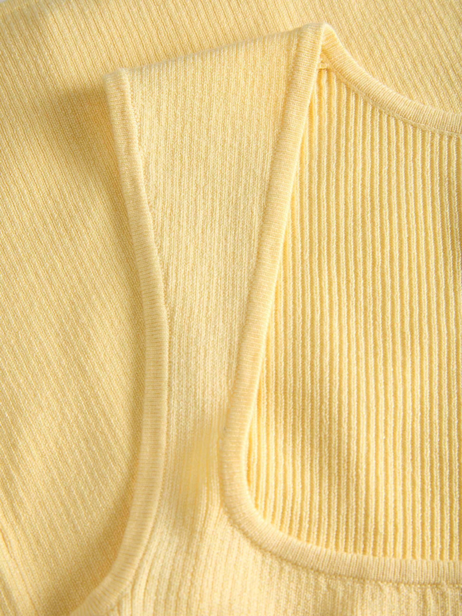 JJXX POSIE SQ NECK RIBBED TANK - SUNLIGHT