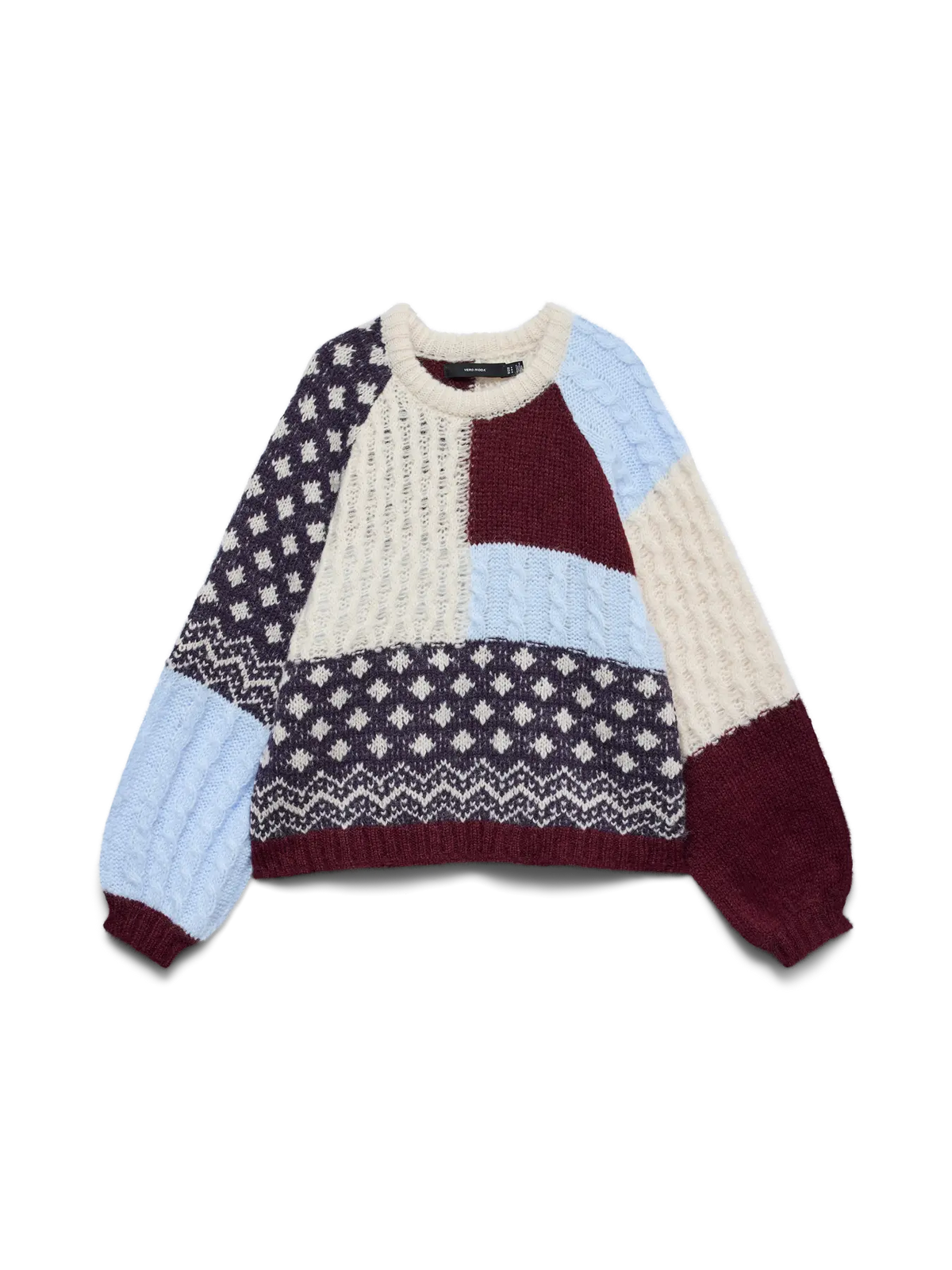 VM KRISTEN PRINTED SWEATER - WINDSOR WINE