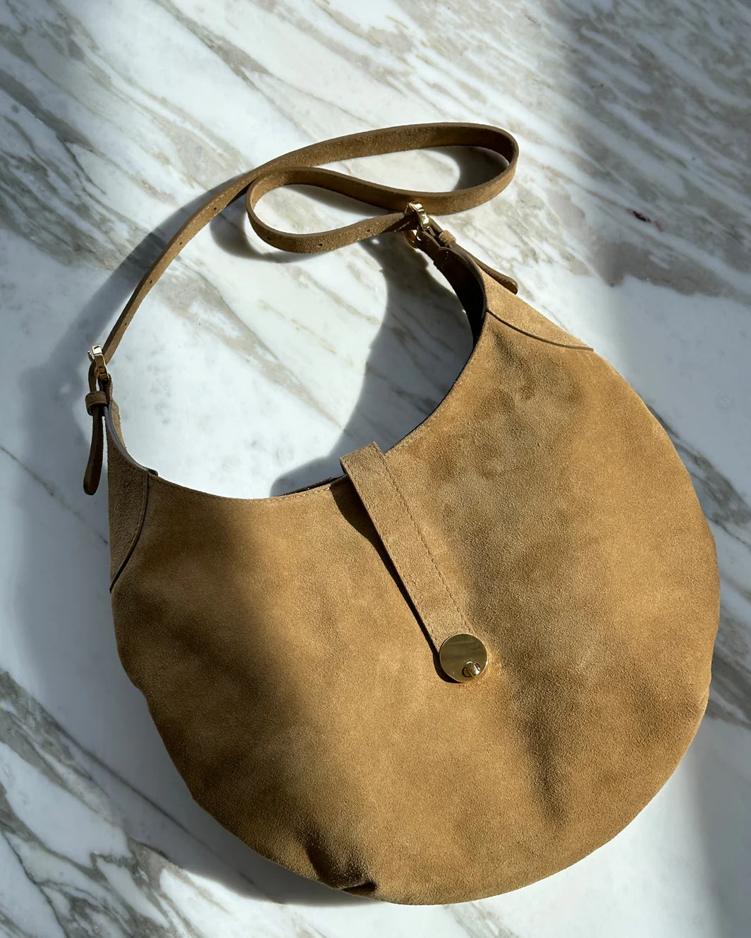 BRAVE LEATHER KELANI SUEDE BAG - OLIVETTA