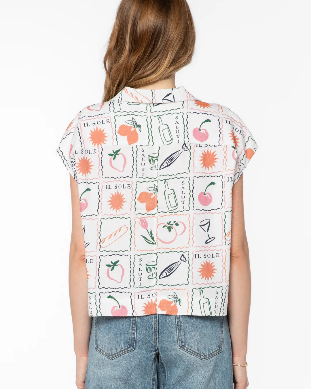 VELVET HEART LINNEA MULTI STAMP TEE - WHITE