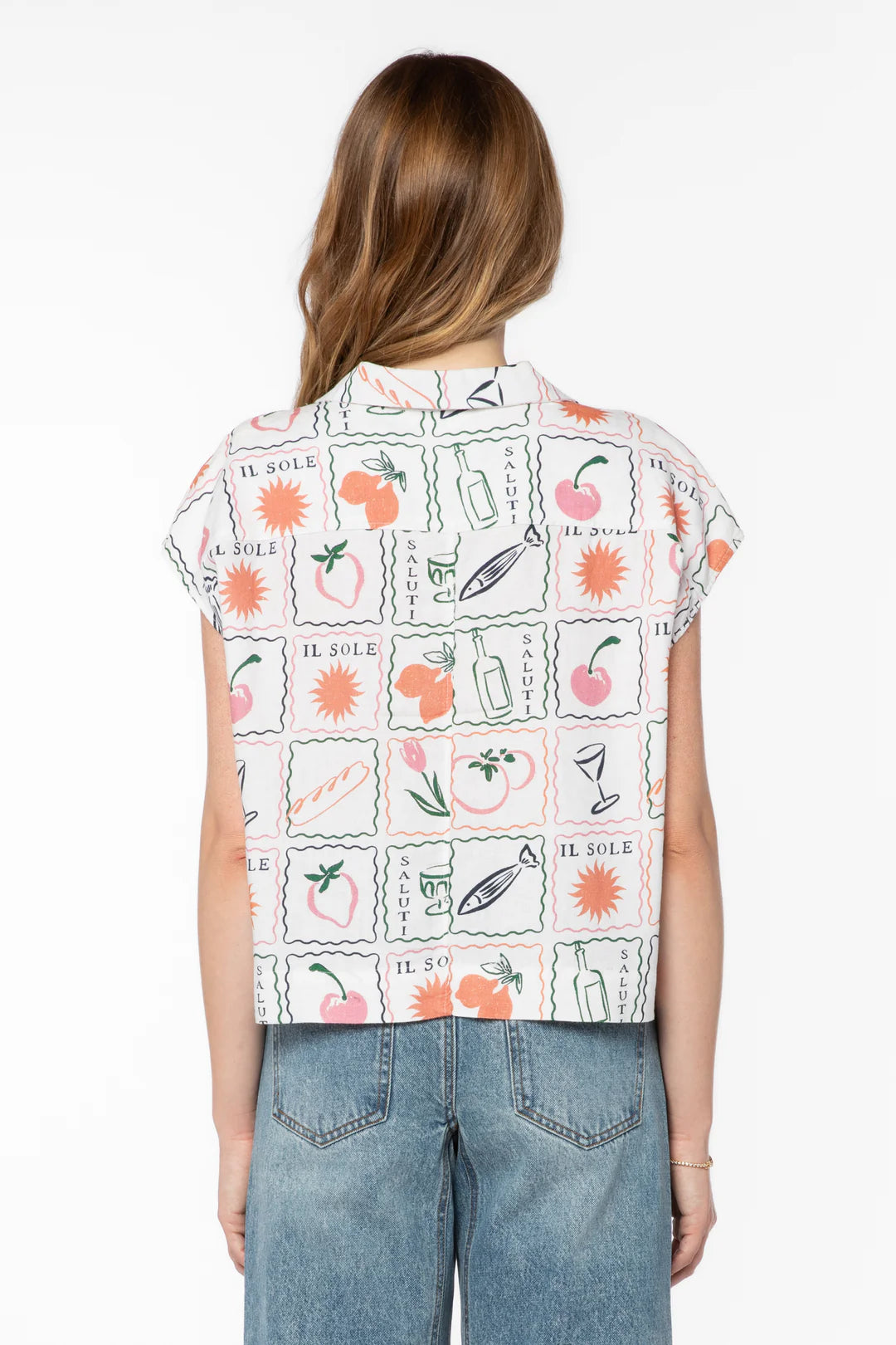 VELVET HEART LINNEA MULTI STAMP TEE - WHITE