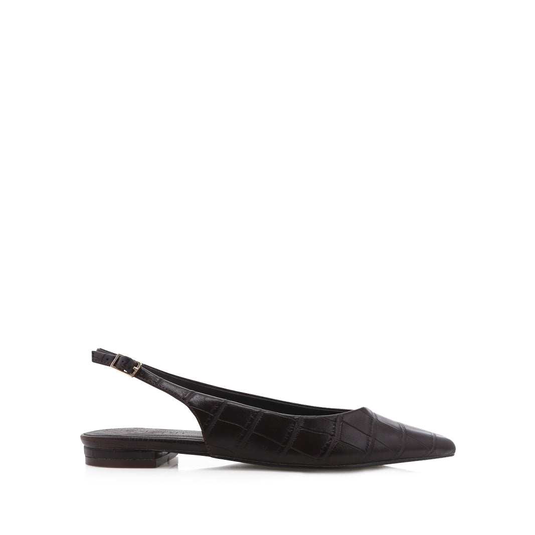 BILLINI MARIELLE SLING BACK FLAT - CHOCOLATE SCALE