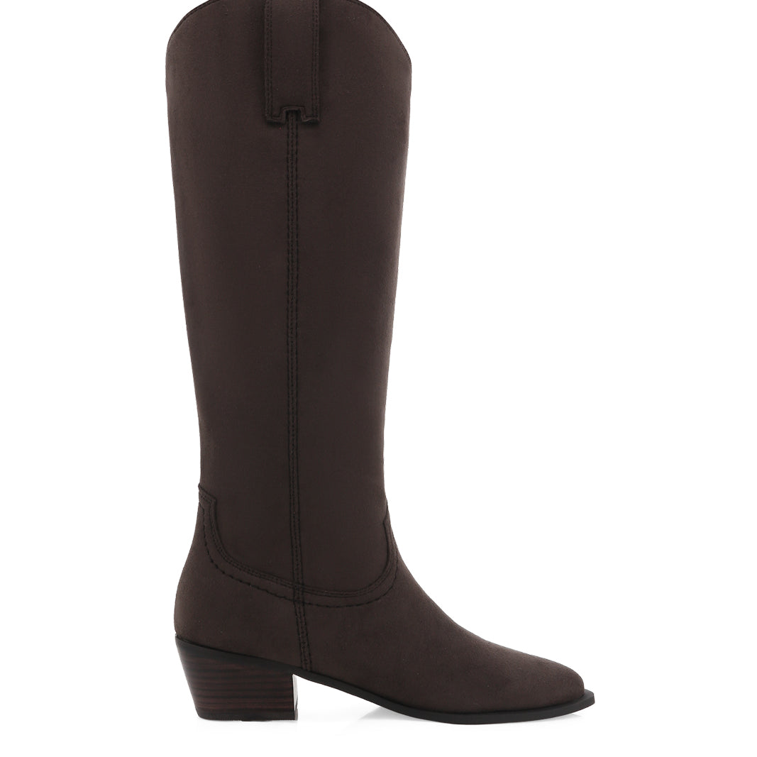 BILLINI MEREDITH WESTERN BOOT - MACCHIATO SUEDE