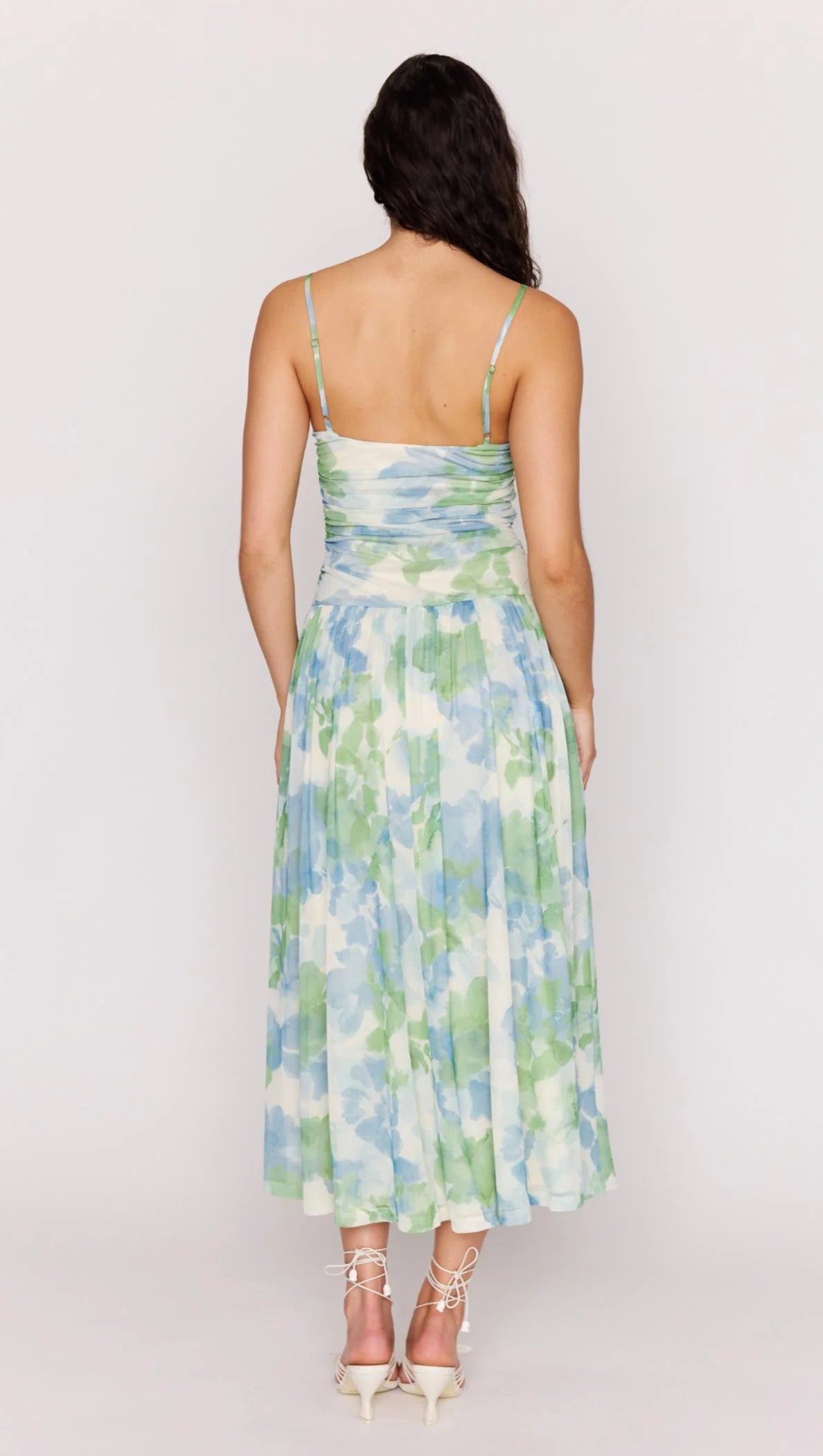 MP CARRIE MESH MAXI DRESS - WATERCOLOUR