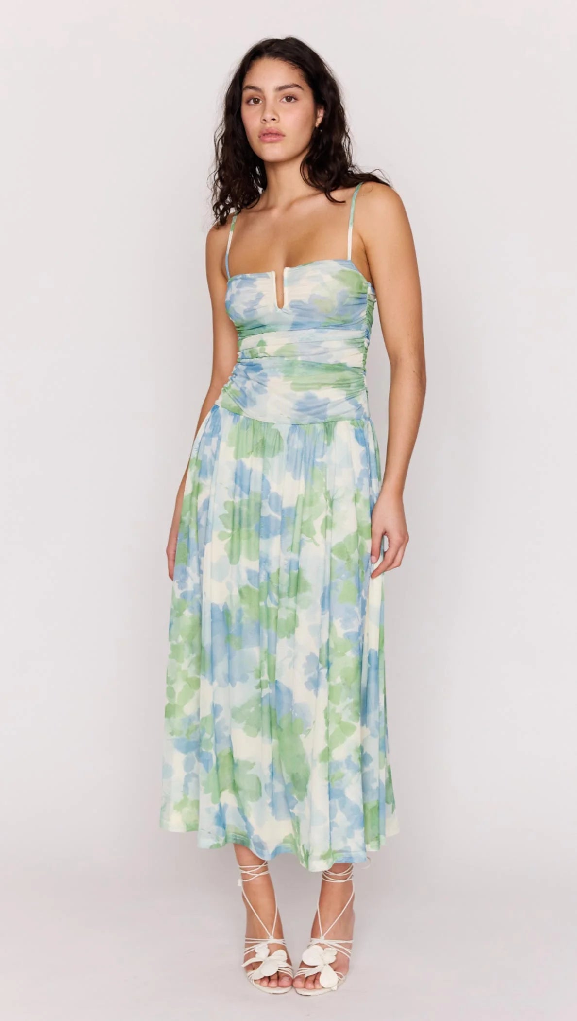 MP CARRIE MESH MAXI DRESS - WATERCOLOUR
