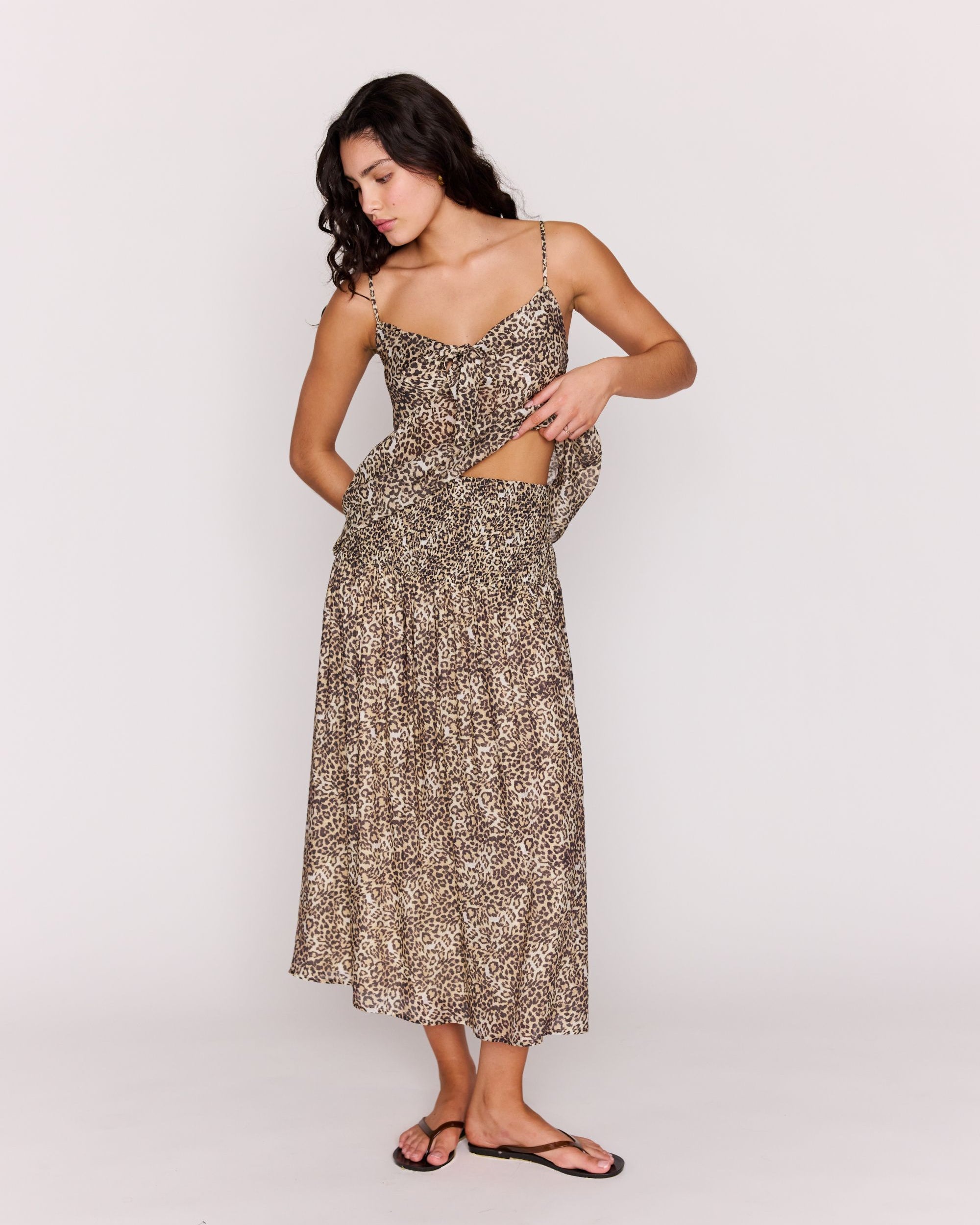 *PRE ORDER* MP TAHLIA MIDI SKIRT - LEOPARD