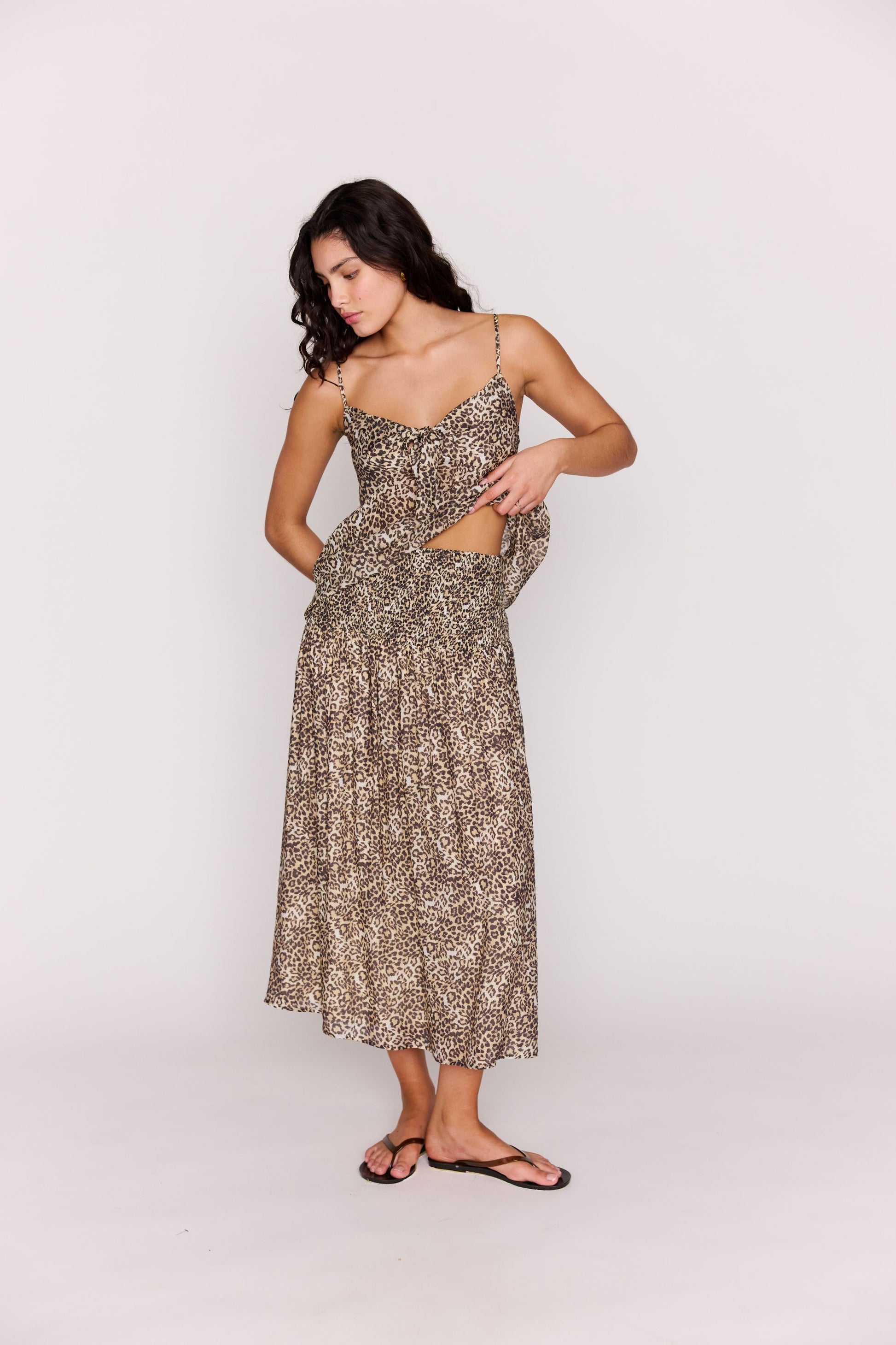 MP TAHLIA MIDI SKIRT - LEOPARD