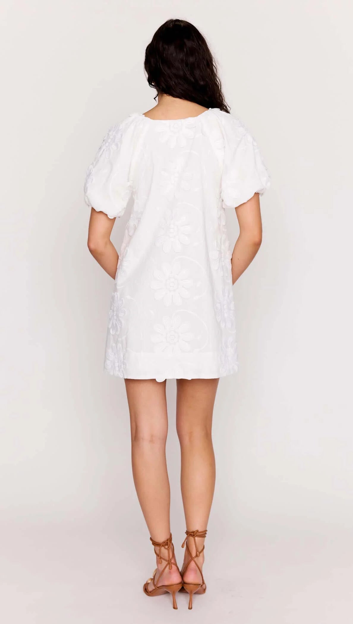 MP ALESSIA SMOCK MINI DRESS - WHITE