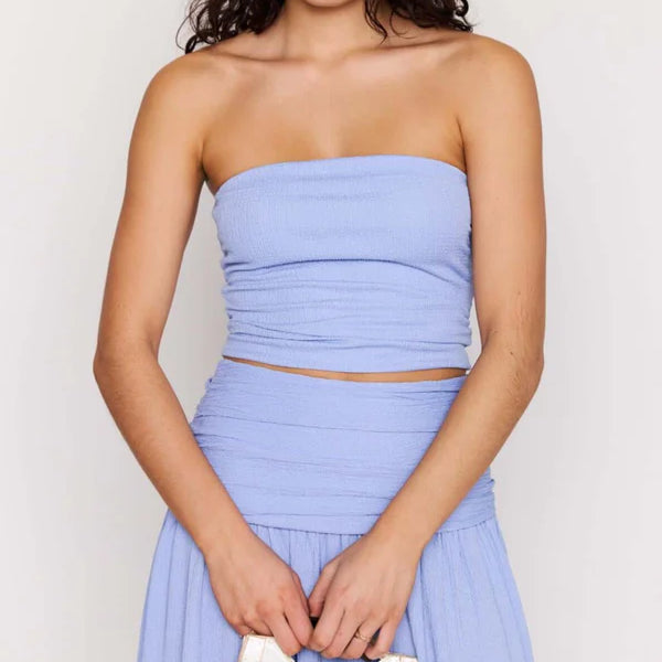MP LUNA STRAPLESS TOP - POWDER BLUE