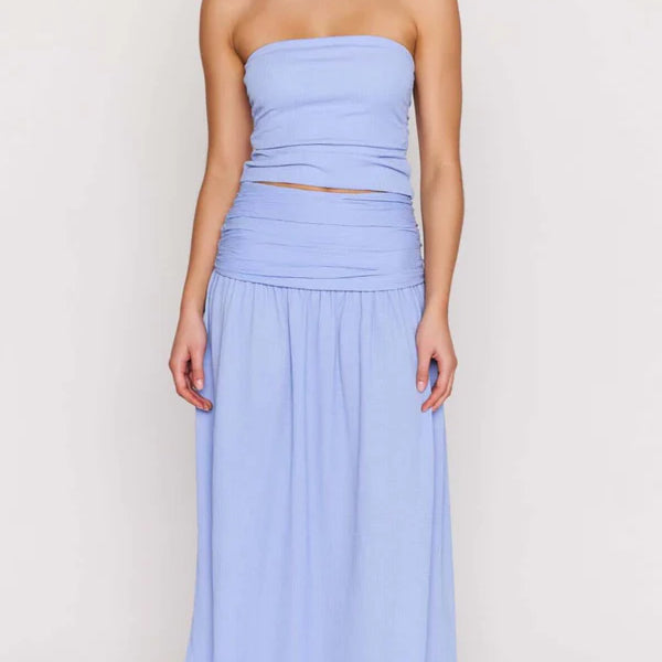 MP LUNA MAXI SKIRT - POWDER BLUE