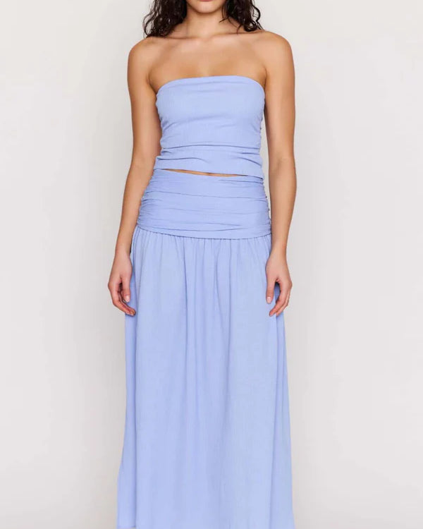 MP LUNA MAXI SKIRT - POWDER BLUE