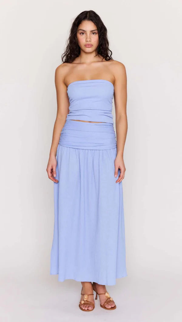 MP LUNA STRAPLESS TOP - POWDER BLUE