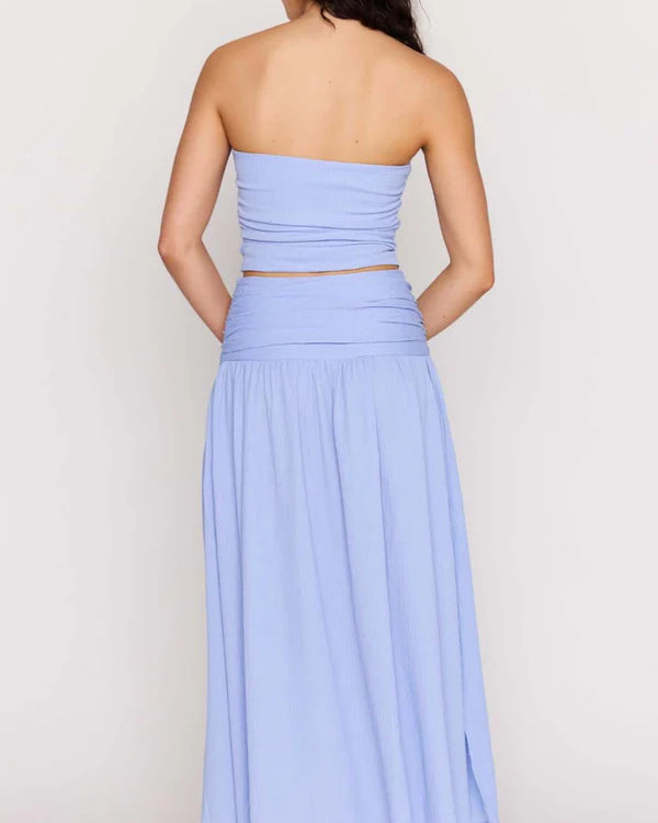 MP LUNA MAXI SKIRT - POWDER BLUE
