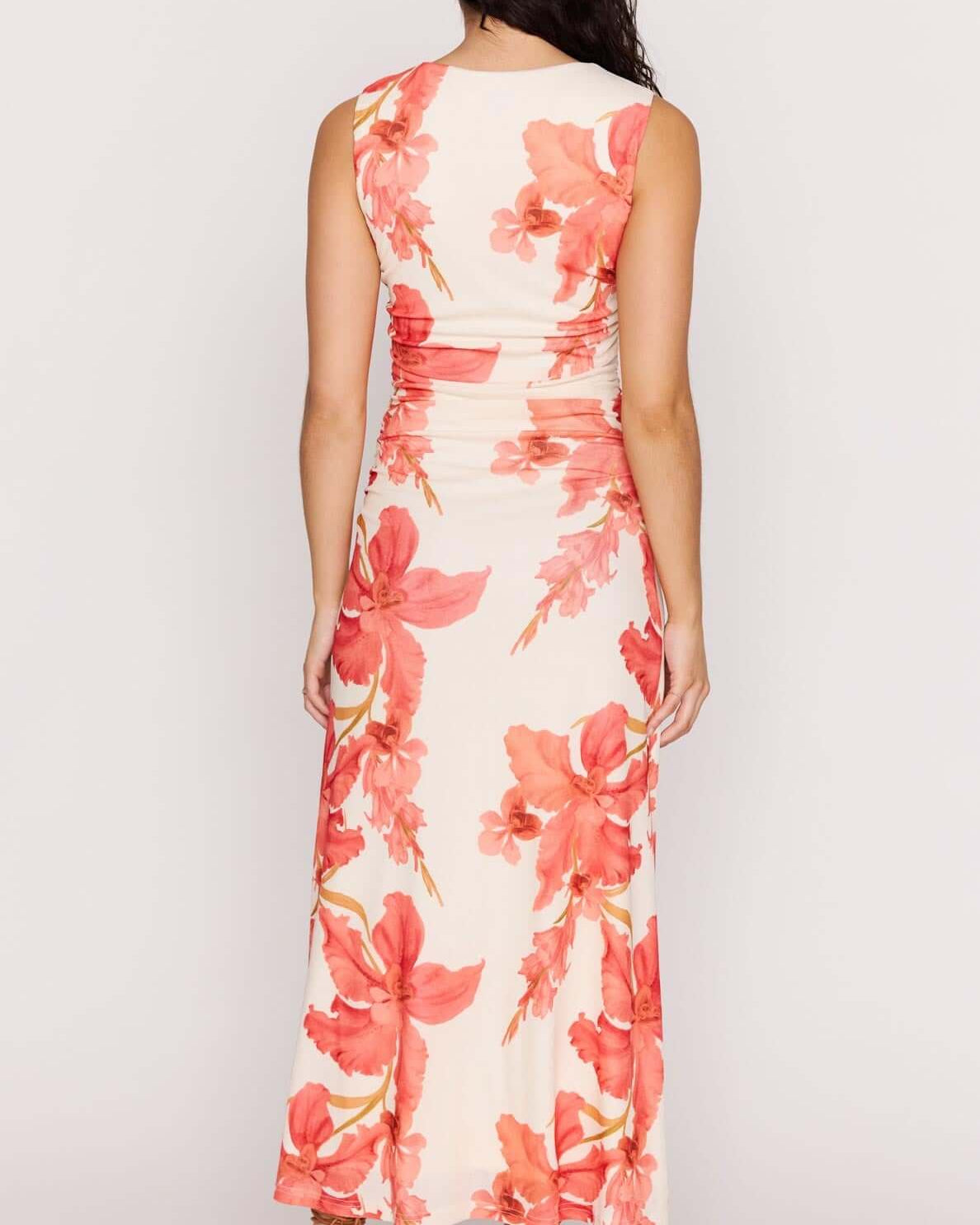 MP ISLA MESH MIDI DRESS - PEACH