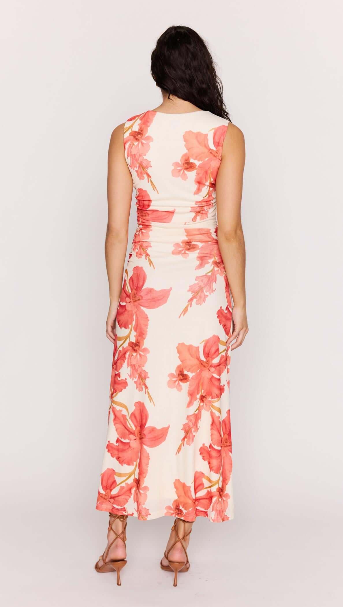 MP ISLA MESH MIDI DRESS - PEACH