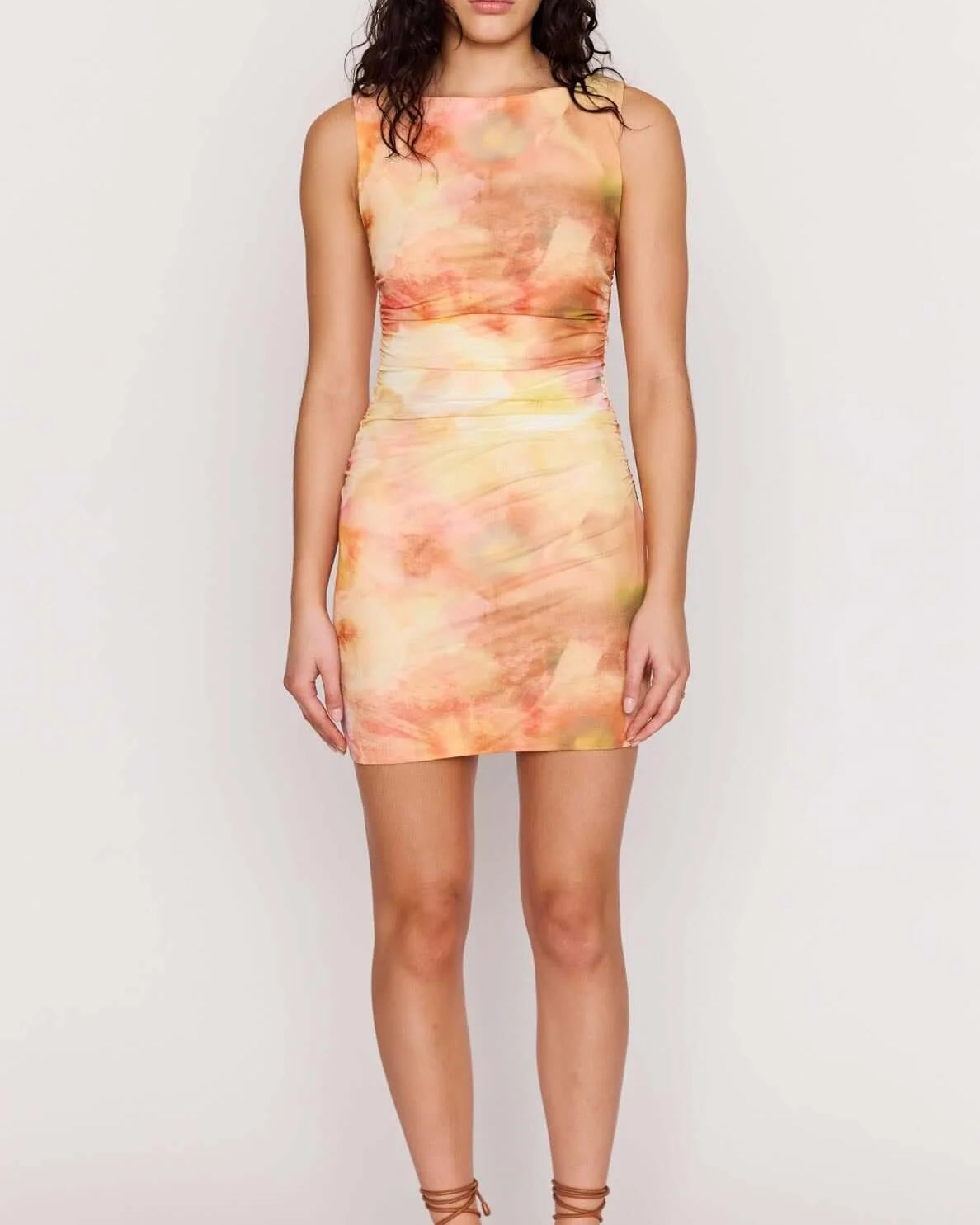 MP ARIA MESH MINI DRESS - WATERCOLOUR