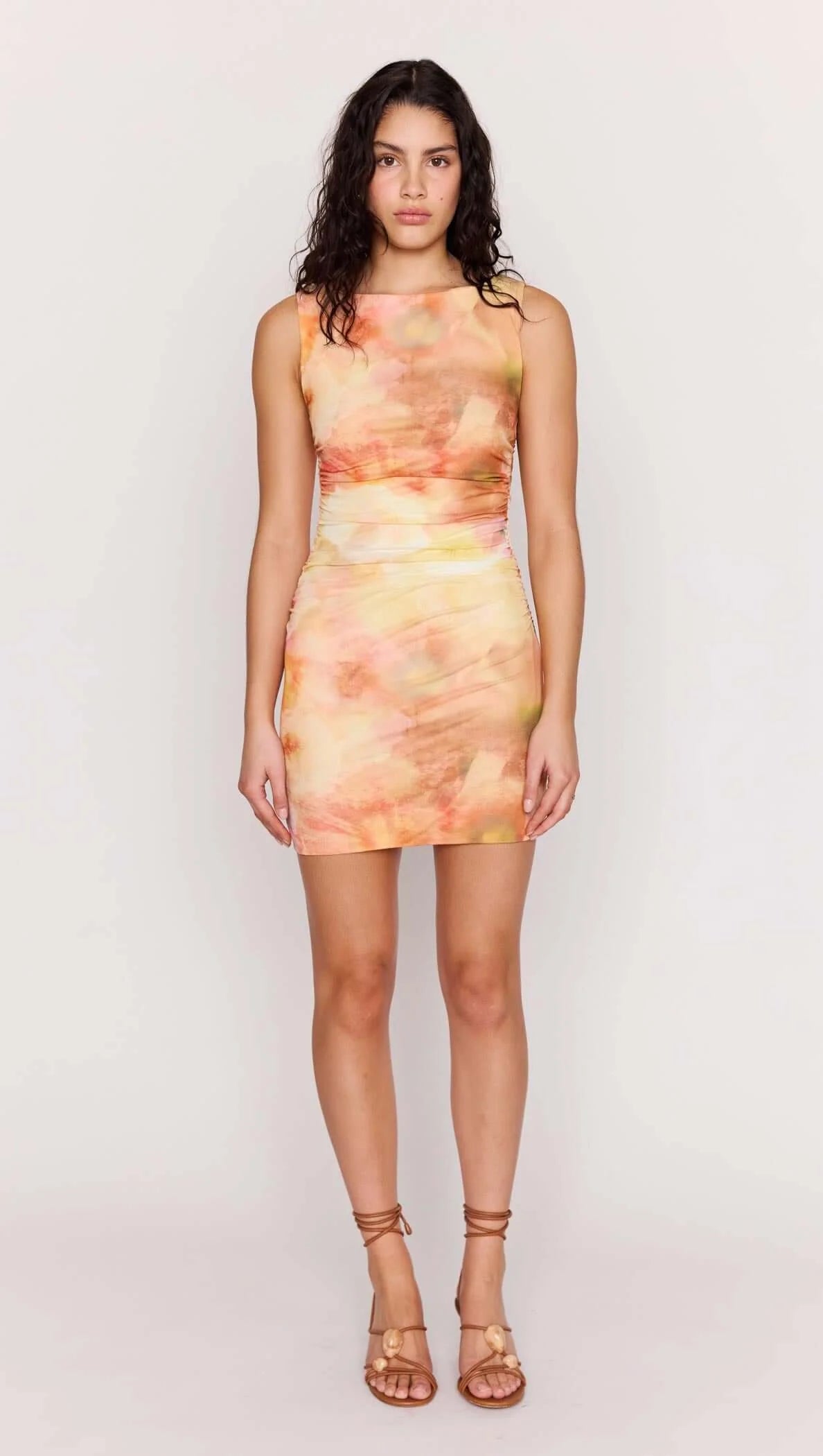 MP ARIA MESH MINI DRESS - WATERCOLOUR