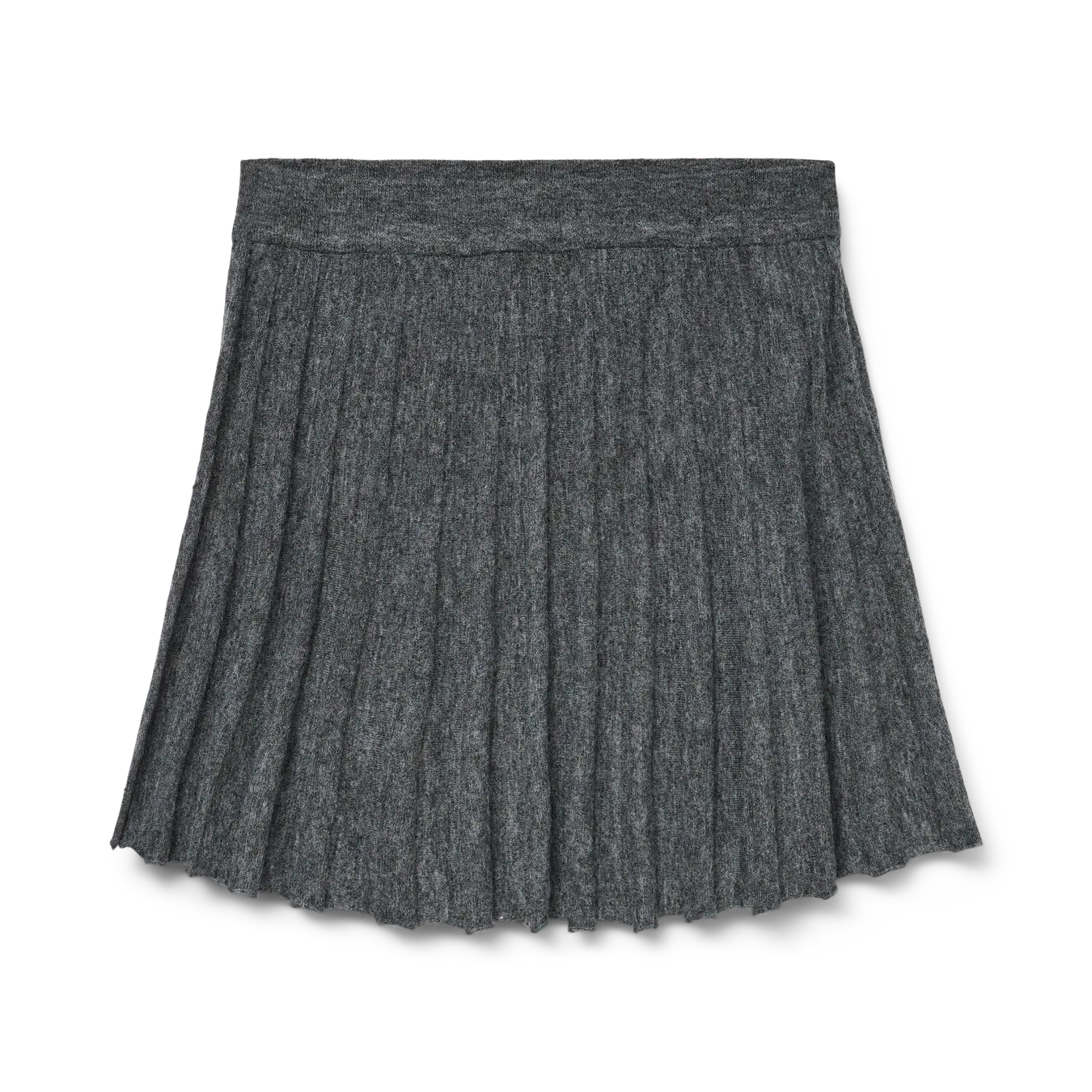 VM MARINA KNIT PLEAT SKIRT - DARK GREY MELANGE