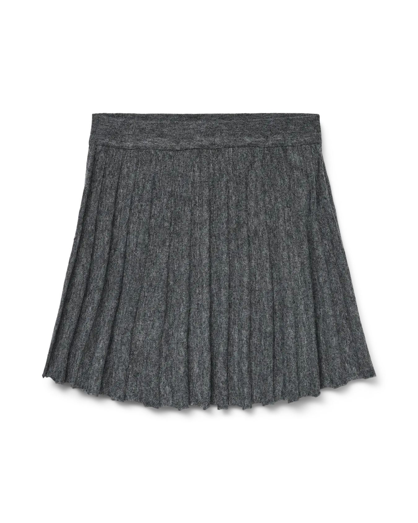 VM MARINA KNIT PLEAT SKIRT - DARK GREY MELANGE