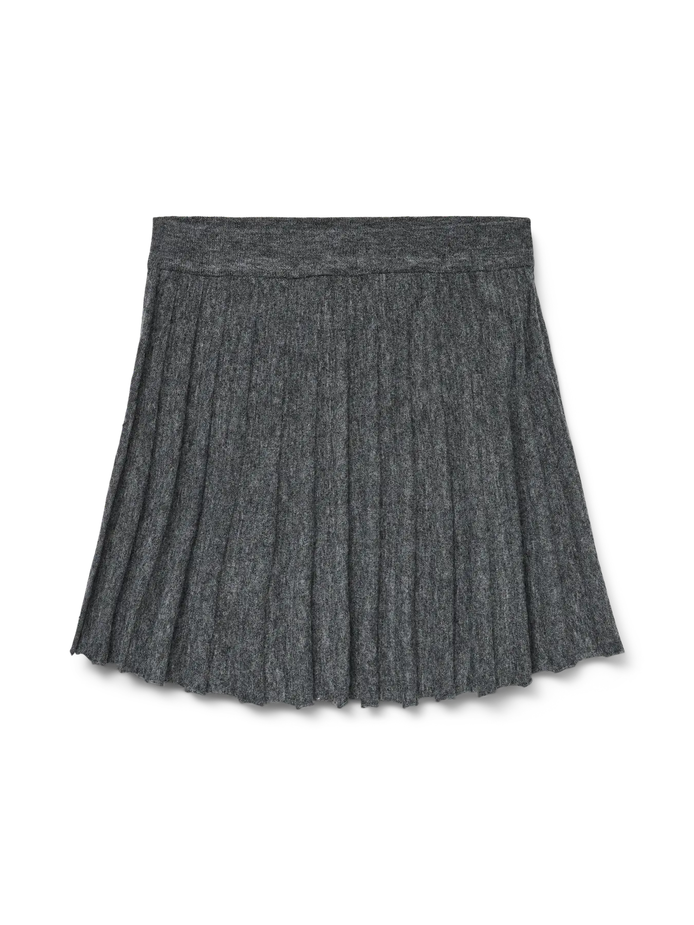 VM MARINA KNIT PLEAT SKIRT - DARK GREY MELANGE