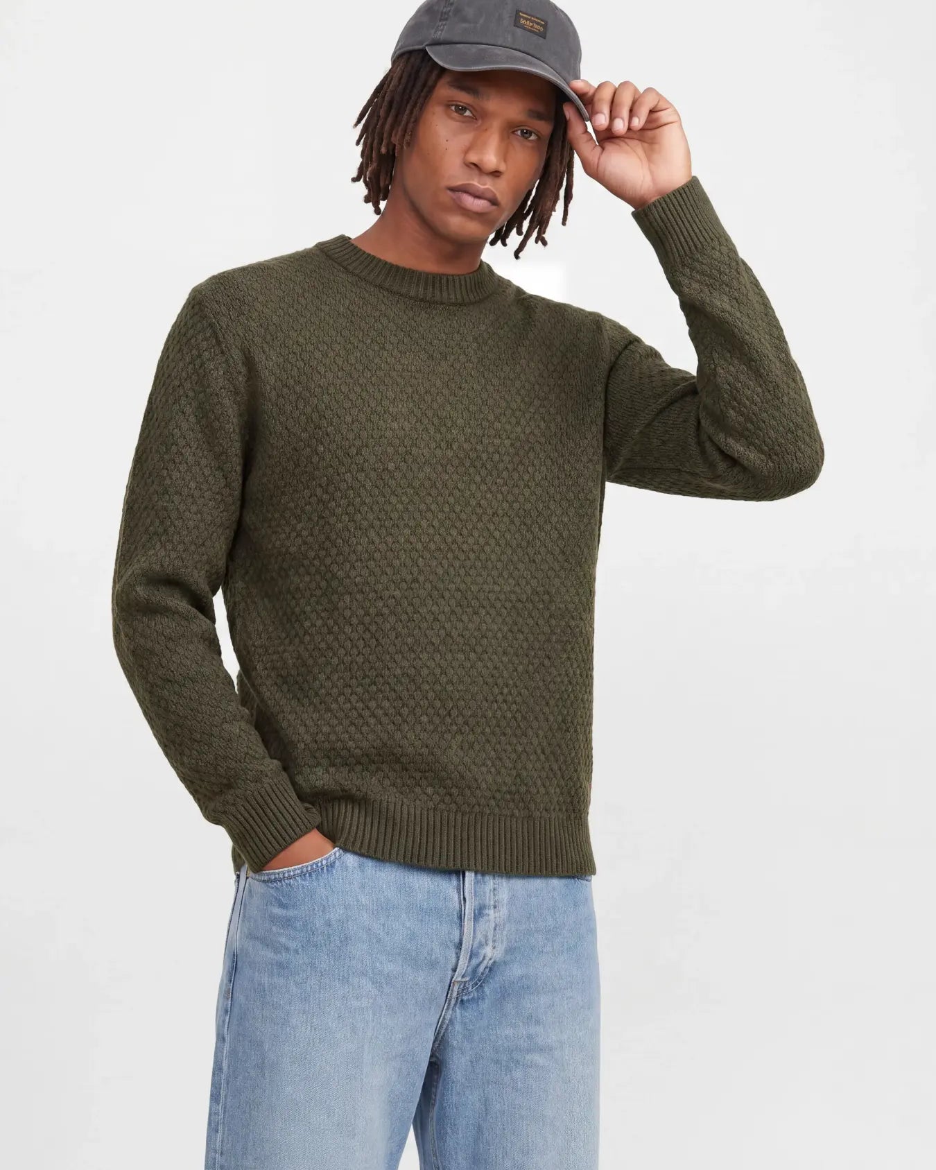 JJ BLAKE KNIT CREW NECK PULLOVER - ROSIN