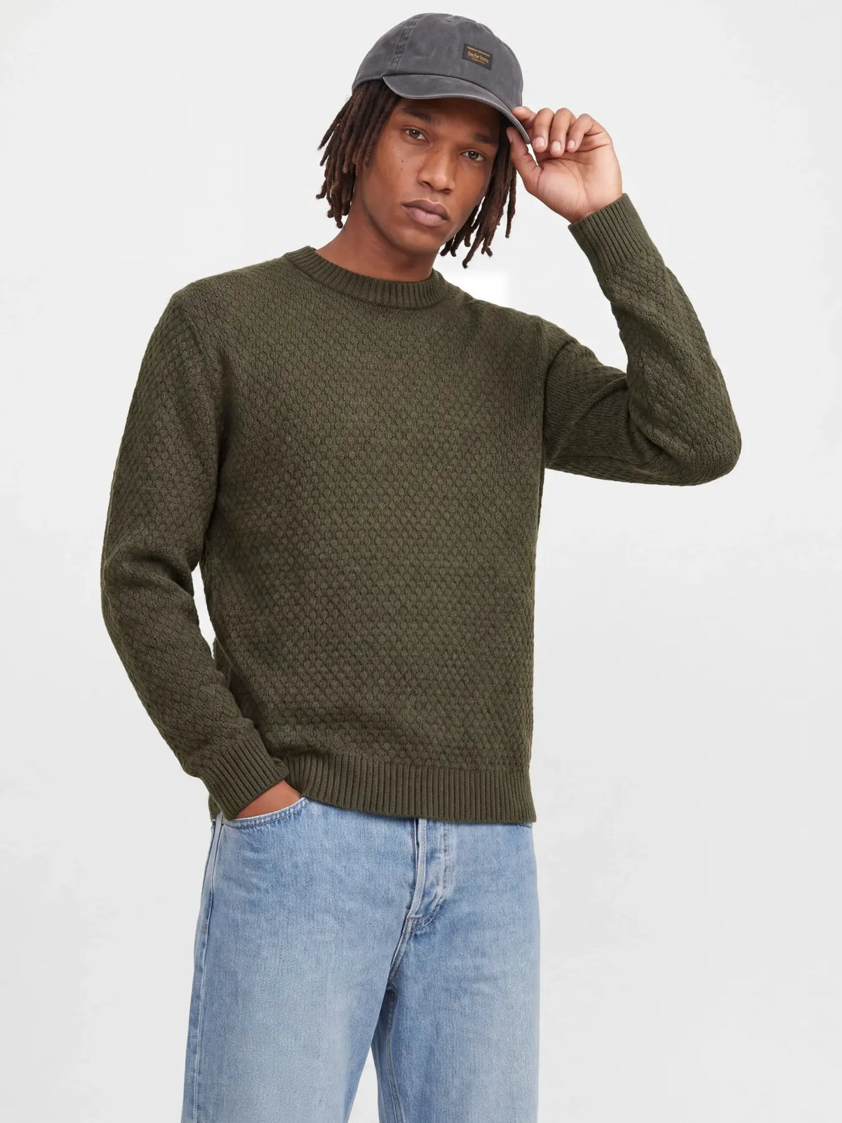 JJ BLAKE KNIT CREW NECK PULLOVER - ROSIN