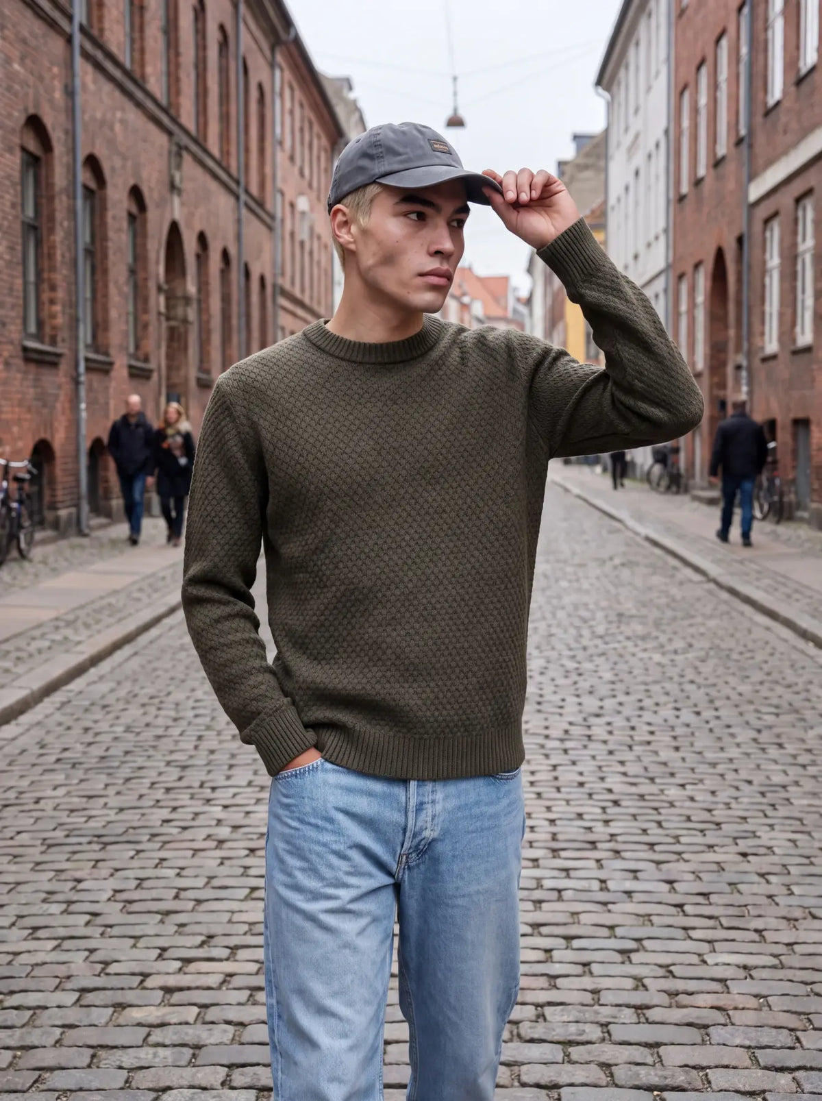 JJ BLAKE KNIT CREW NECK PULLOVER - ROSIN