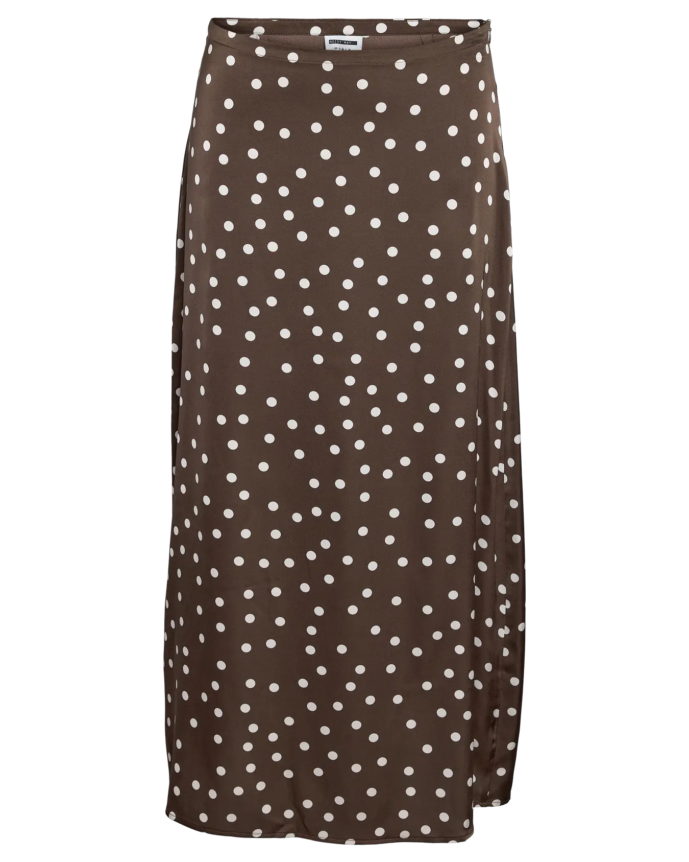 NM BAMBI POLKA DOT MIDI SATIN SKIRT - CHOCOLATE BROWN
