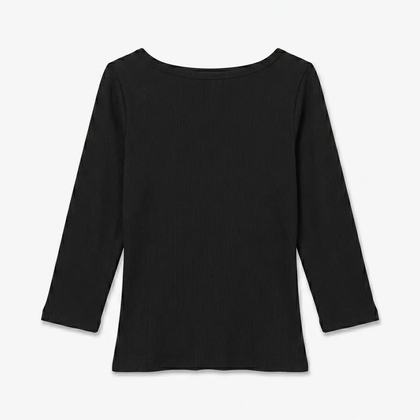 VM THEA 3/4 SLEEVE BOATNECK TOP - BLACK