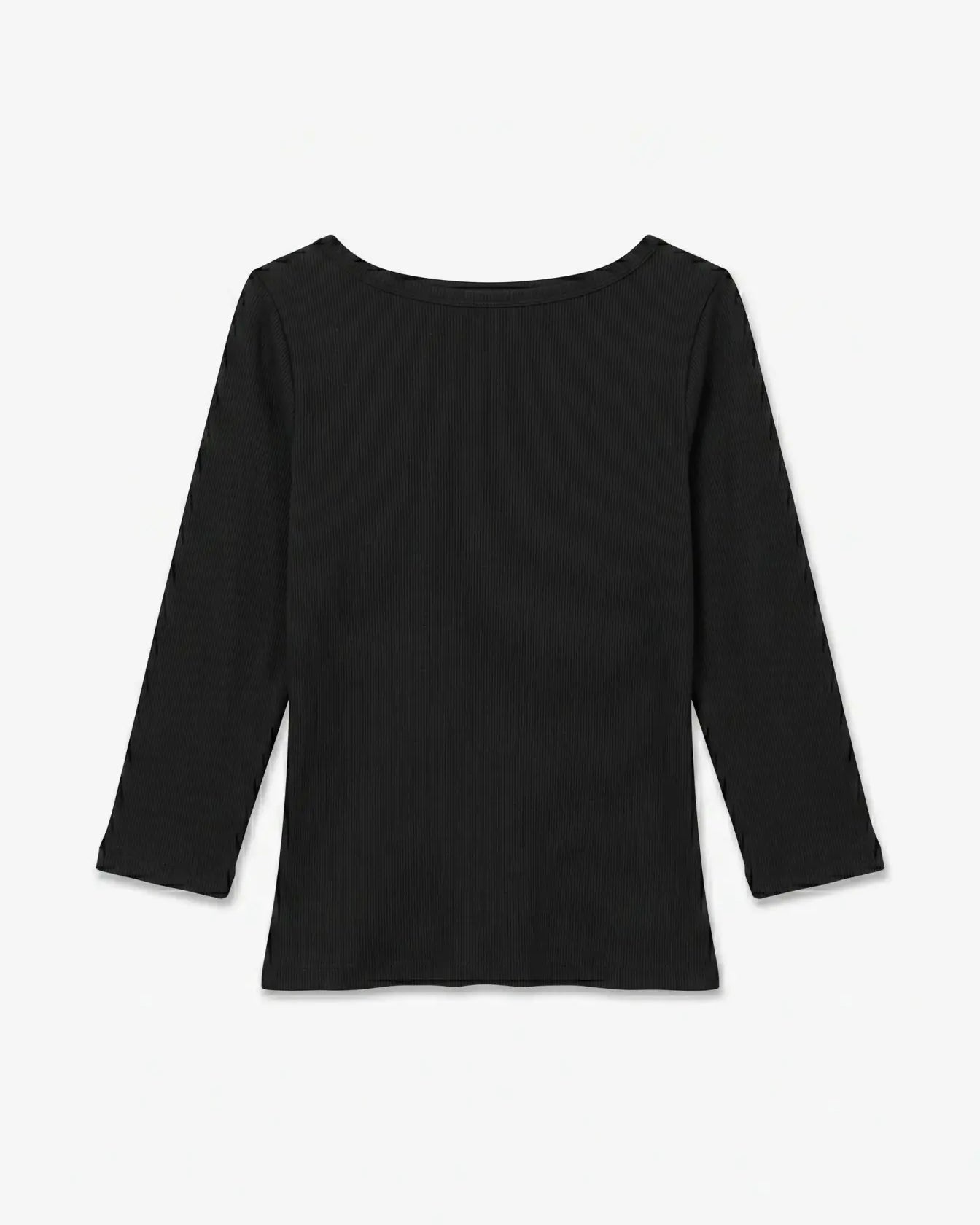 VM THEA 3/4 SLEEVE BOATNECK TOP - BLACK